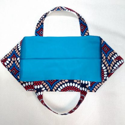 <span style="color: #ff6347; font-style: bold;">【売切】</span><br>056<br>アフリカ布の<br>エコバッグ<br>レッドサークル - 画像 (2)