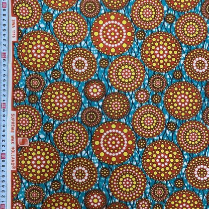 <span style="color: #ff6347; font-style: bold;">【売切】</span><br>173アフリカ布<br>オレンジ＆ブルー