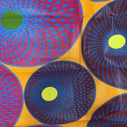 <span style="color: #ff6347; font-style: bold;">【売切】</span><br>169アフリカ布<br>パープル＆オレンジ - 画像 (2)