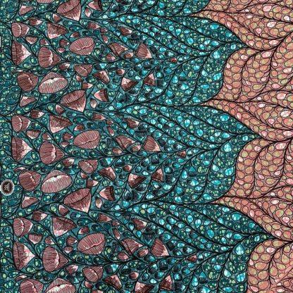 <span style="color: #ff6347; font-style: bold;">【売切】</span><br>161アフリカ布<br>ピンク＆グリーン