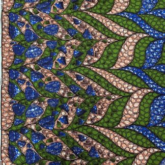 <span style="color: #ff6347; font-style: bold;">【売切】</span><br>162アフリカ布<br>ブルー&グリーン