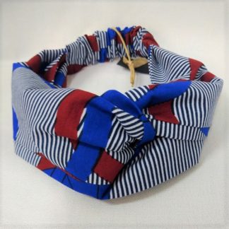 <span style="color: #ff6347; font-style: bold;">【売切】</span><br>078<br>アフリカ布の<br>ヘアバンド<br>トリコロール