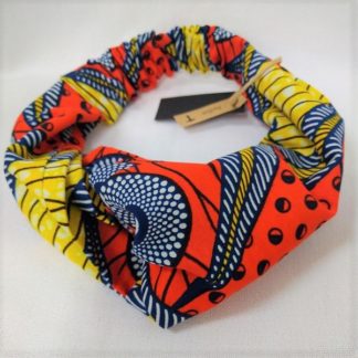 <span style="color: #ff6347; font-style: bold;">【売切】</span><br>080<br>アフリカ布の<br>ヘアバンド<br>オレンジ