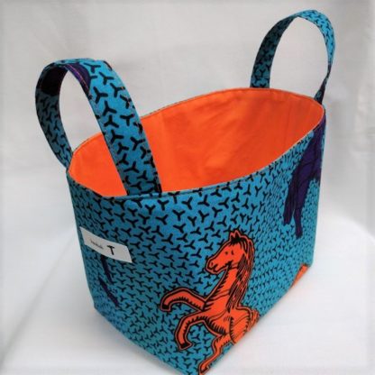 <span style="color: #ff6347; font-style: bold;">【売切】</span><br>034<br>アフリカ布で作った小物入れ（大）<br>ホース - 画像 (2)