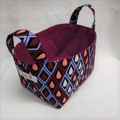 <span style="color: #ff6347; font-style: bold;">【売切】</span><br>198<br>アフリカ布で作った小物入れ（小）<br>パープル - 画像 (2)