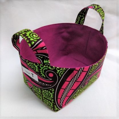 <span style="color: #ff6347; font-style: bold;">【売切】</span><br>029<br>アフリカ布で作った小物入れ（小）<br>レッド＆グリーン - 画像 (2)