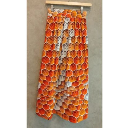 <span style="color: #ff6347; font-style: bold;">【売切】</span><br>088<br>アフリカ布の<br>スカート<br>コムハニー