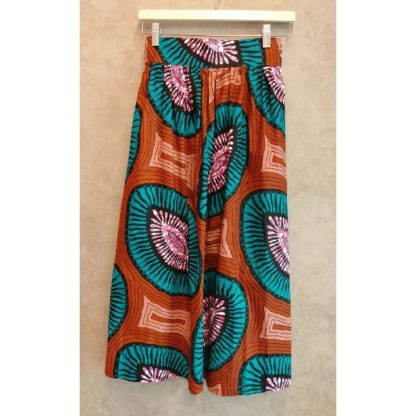 <span style="color: #ff6347; font-style: bold;">【売切】</span><br>089<br>アフリカ布の<br>スカート<br>グリーンフルーツ