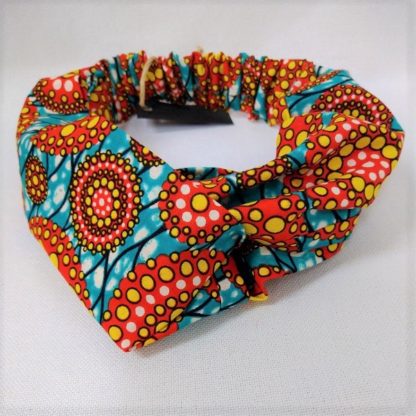 <span style="color: #ff6347; font-style: bold;">【売切】</span><br>051<br>アフリカ布の<br>ヘアバンド<br>レッド＆ブルー