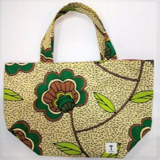 <span style="color: #ff6347; font-style: bold;">【売切】</span><br>038<br>アフリカ布の<br>エコバッグ（大） <br>ホワイトボタニカル