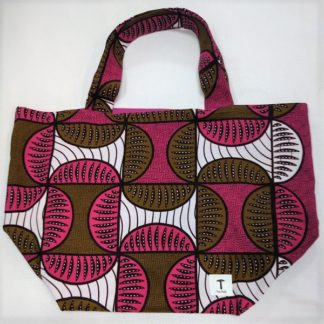 <span style="color: #ff6347; font-style: bold;">【売切】</span><br>032<br>アフリカ布の<br>エコバッグ（大） <br>レッド＆ホワイト