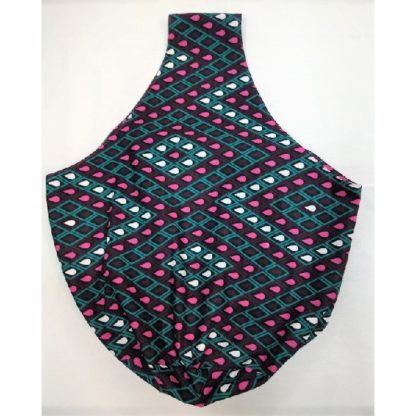 <span style="color: #ff6347; font-style: bold;">【売切】</span><br>065<br>アフリカ布の<br>肩がけバッグ<br>パープル＆ダークグリーン