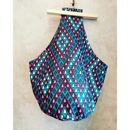 <span style="color: #ff6347; font-style: bold;">【売切】</span><br>060<br>アフリカ布の<br>肩がけバッグ<br>レインドロップ