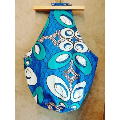 <span style="color: #ff6347; font-style: bold;">【売切】</span><br>058<br>アフリカ布の<br>肩がけバッグ<br>ライトブルー