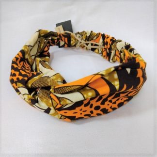 <span style="color: #ff6347; font-style: bold;">【売切】</span><br>041<br>アフリカ布の<br>ヘアバンド<br>ダークイエロー