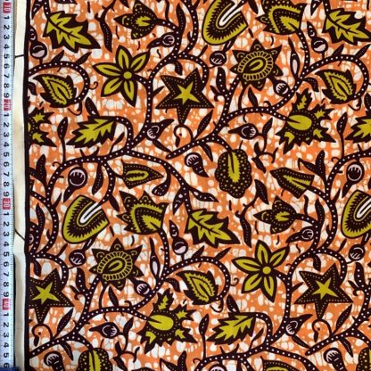 <span style="color: #ff6347; font-style: bold;">【売切】</span><br> 062アフリカ布<br>オレンジボタニカル