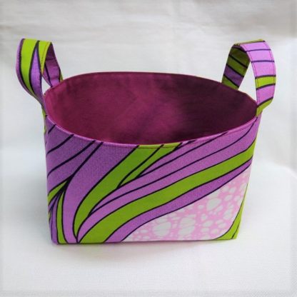 <span style="color: #ff6347; font-style: bold;">【売切】</span><br>173<br>アフリカ布で作った小物入れ（小）<br>グリーン＆パープル