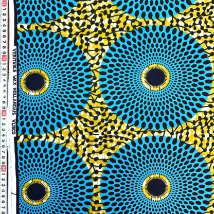 <span style="color: #ff6347; font-style: bold;">【売切】</span><br>151アフリカ布<br>ライトブルーサークル