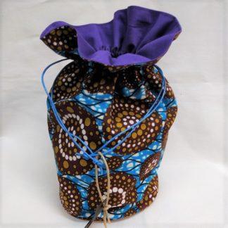 <span style="color: #ff6347; font-style: bold;">【売切】</span><br>058<br>ハネ付き丸底巾着<br>ブルー＆ブラウン