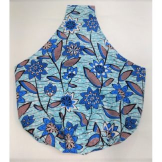 <span style="color: #ff6347; font-style: bold;">【売切】</span><br>045<br>アフリカ布の<br>肩がけバッグ<br>ブルーフラワー