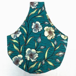 <span style="color: #ff6347; font-style: bold;">【売切】</span><br>044<br>アフリカ布の<br>肩がけバッグ<br>グリーンフラワー