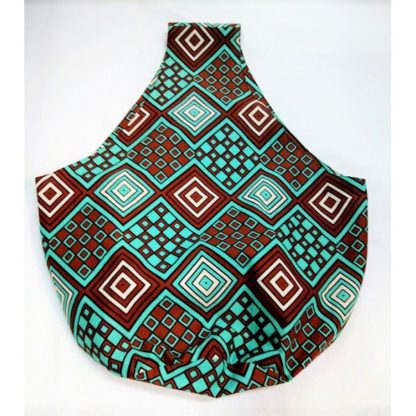 <span style="color: #ff6347; font-style: bold;">【売切】</span><br>043<br>アフリカ布の<br>肩がけバッグ<br>グリーンレクタングル