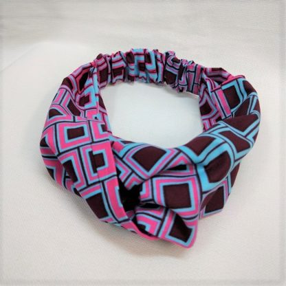 <span style="color: #ff6347; font-style: bold;">【売切】</span><br>020<br>アフリカ布の<br>ヘアバンド<br>レッド＆ブルー