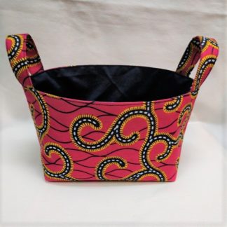 <span style="color: #ff6347; font-style: bold;">【売切】</span><br>157<br>アフリカ布で作った小物入れ（小）<br>レッド＆イエロー