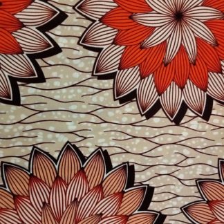 <span style="color: #ff6347; font-style: bold;">【売切】</span><br>051アフリカ布<br>◎オランダ直輸入<br>フラワー＆ライトブラウン