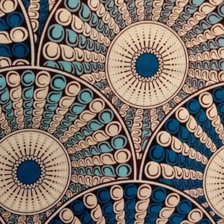 <span style="color: #ff6347; font-style: bold;">【売切】</span><br><br>042アフリカ布<br>◎オランダ直輸入<br>ブルー＆ゴールドラメ