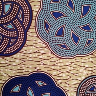 <span style="color: #ff6347; font-style: bold;">【売切】</span><br>038アフリカ布<br>◎オランダ直輸入<br>ブルー＆ライトグリーン