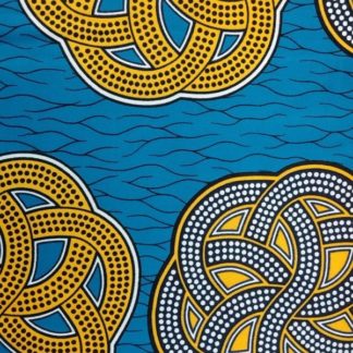 <span style="color: #ff6347; font-style: bold;">【売切】</span><br>040アフリカ布<br>◎オランダ直輸入<br>ブルー＆イエロー