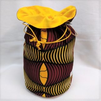 <span style="color: #ff6347; font-style: bold;">【売切】</span><br>054<br>ハネ付き丸底巾着<br>レッド＆イエローウェーブ