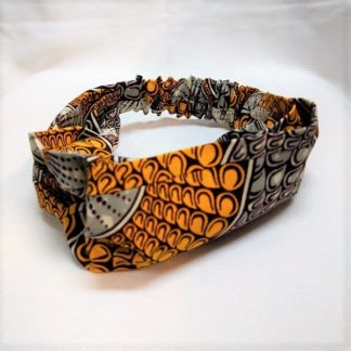 <span style="color: #ff6347; font-style: bold;">【売切】</span><br>015<br>アフリカ布の<br>ヘアバンド<br>イエロー＆グレー