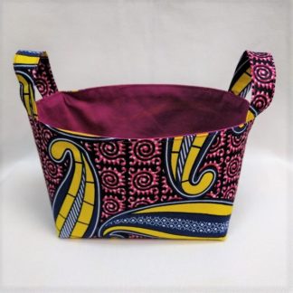 <span style="color: #ff6347; font-style: bold;">【売切】</span><br>153<br>アフリカ布で作った小物入れ（小）<br>イエロー＆レッド