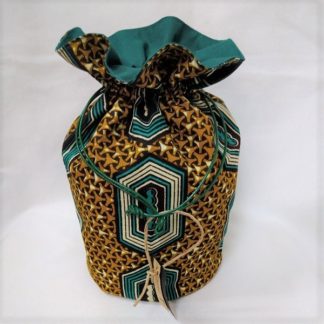 <span style="color: #ff6347; font-style: bold;">【売切】</span><br>050<br>ハネ付き丸底巾着<br>グリーン＆ブラウン