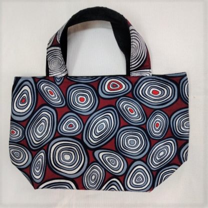 <span style="color: #ff6347; font-style: bold;">【売切】</span><br>072アフリカ布のトートバッグ<br>中<br>ダークレッド