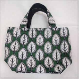<span style="color: #ff6347; font-style: bold;">【売切】</span><br>068アフリカ布のトートバッグ<br>中<br>ダークグリーンリーブス