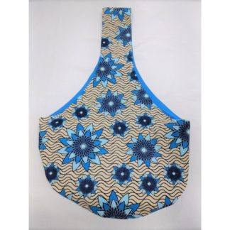 <span style="color: #ff6347; font-style: bold;">【売切】</span><br>037<br>アフリカ布の<br>斜めがけバッグ<br>ブルーフラワー