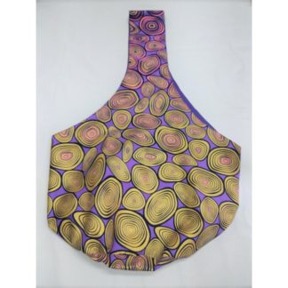 <span style="color: #ff6347; font-style: bold;">【売切】</span><br>035<br>アフリカ布の<br>斜めがけバッグ<br>パープル＆ゴールドラメ