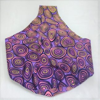 <span style="color: #ff6347; font-style: bold;">【売切】</span><br>034<br>アフリカ布の<br>肩がけバッグ<br>パープル＆ゴールドラメ