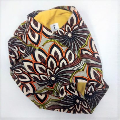 <span style="color: #ff6347; font-style: bold;">【売切】</span><br>033<br>アフリカ布の<br>肩がけバッグ<br>ブラウン - 画像 (2)