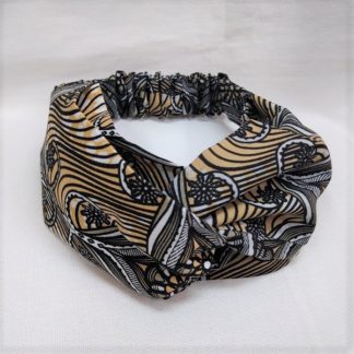 <span style="color: #ff6347; font-style: bold;">【売切】</span><br>003<br>アフリカ布の<br>ヘアバンド<br>ライトブラウン