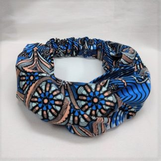 <span style="color: #ff6347; font-style: bold;">【売切】</span><br>198<br>アフリカ布の<br>ヘアバンド<br>ブルー