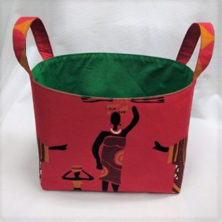 <span style="color: #ff6347; font-style: bold;">【売切】</span><br>136<br>アフリカ布で作った小物入れ（大）<br>レッドマン