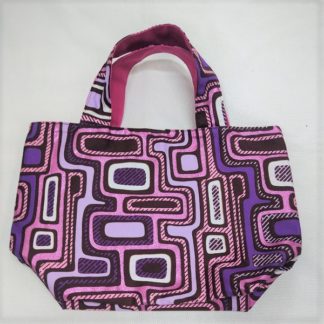<span style="color: #ff6347; font-style: bold;">【売切】</span><br>064アフリカ布のトートバッグ<br>中<br>パープルラメ