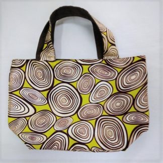 <span style="color: #ff6347; font-style: bold;">【売切】</span><br>061アフリカ布のトートバッグ<br>中<br>ライトグリーン＆シルバー