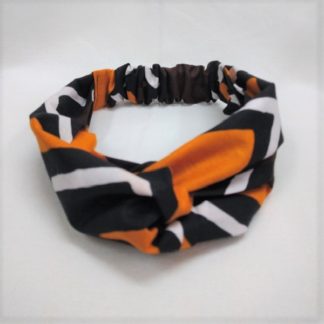 <span style="color: #ff6347; font-style: bold;">【売切】</span><br>197<br>アフリカ布の<br>ヘアバンド<br>ブラウン＆ブラック