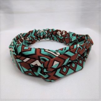 <span style="color: #ff6347; font-style: bold;">【売切】</span><br>188<br>アフリカ布の<br>ヘアバンド<br>チョコミント