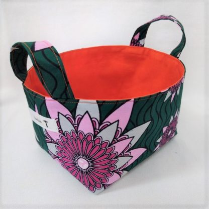 <span style="color: #ff6347; font-style: bold;">【売切】</span><br>123<br>アフリカ布で作った小物入れ（小）<br>ピンクフラワー - 画像 (2)